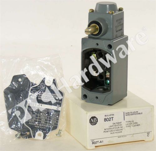 New Allen Bradley 802T-A1 /C Oiltight Limit Switch Non-Plug-In Lever Type