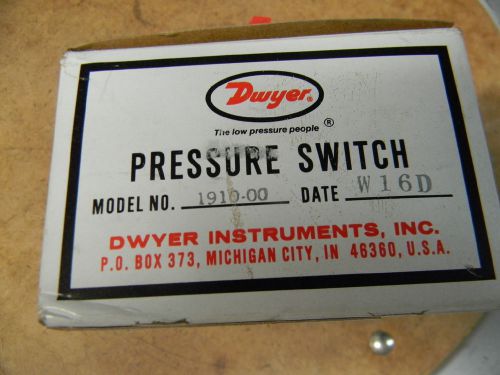 Dwyer Pressure Switch Model No. 1910-00