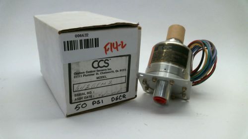 Custom Control Sensors 642GEM2 50 PSI 250 PSIG Switch