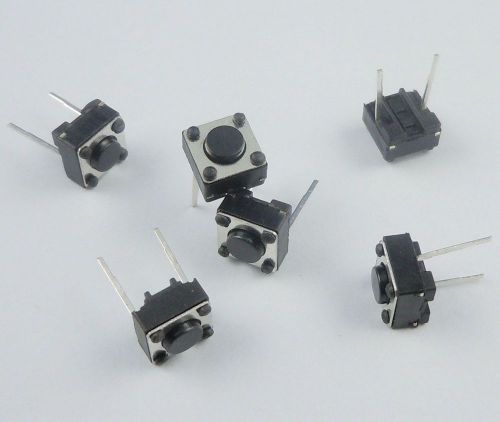 1000Pcs Momentary Tactile Tact Push Button Switch 2 Pin DIP 6x6x4.3mm High 4.3mm