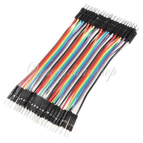 NEW 40pcs 10cm 2.54mm 1pin Male to Male M/M Jumper Wire Dupont Cable for Arduino