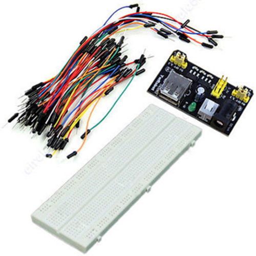 MB-102 830 Point Solderless PCB Breadboard Jump Cable Wires+Power Supply WW