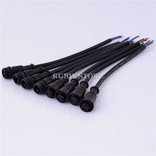 50 pairs 2 core 2pin,black,engineering plastics,pbt,waterproof ip67,led connctor for sale