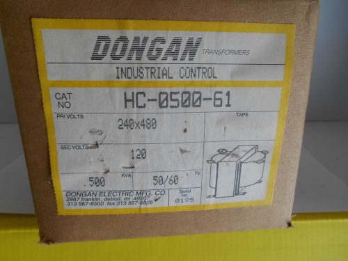 Dongan hc-0500-61 industrial control transformer kva .500 50/60hz for sale
