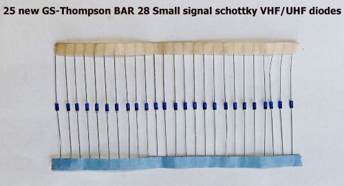 100 New SGS-Thompson BAR 28 small signal Schottky VHF/UHF diodes.