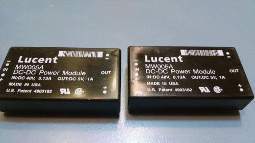 Qnty 2 dc-dc power module Lucent MW005A 5V 1A output Through hole mount