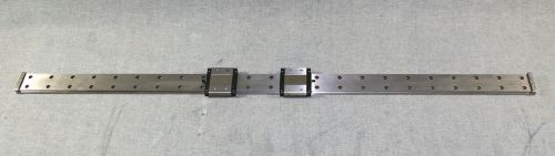 Thk rsr15wvm low profile linear bearings on 919 mm (36-3/16&#034;) long rail for sale