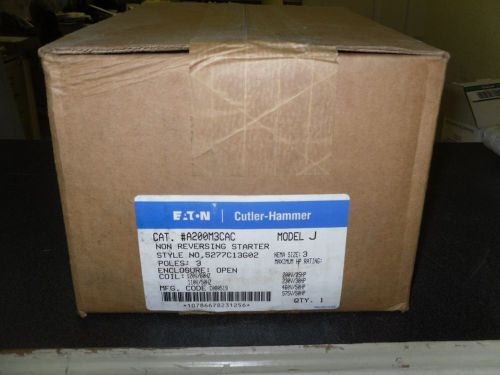 Eaton cutler hammer a200m3cac 120v coil nib size 3 for sale