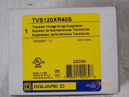 Square D TVS120XR40S Transient Voltage Surge Suppressor 120/240 V 1ph