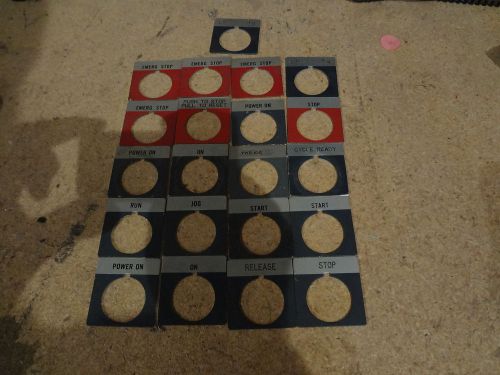Mixed lot of (21)  -  legend plates - aluminum type for sale