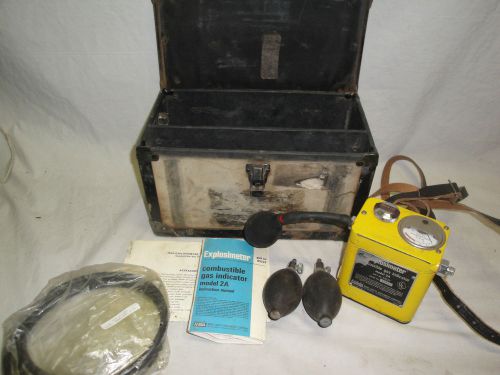 Vintage MSA Explosimeter 2A 89220 Combustible Gas Indicator/Detector with Extras