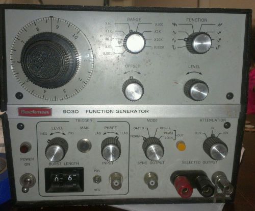 BECKMAN 9030 FUNCTION GENERATOR Test Equipment Electric Powers on, Works!
