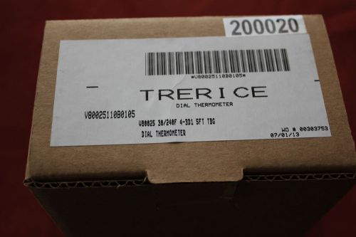 Trerice v80025110b0105 3.5&#034; dial thermometer 30/250f 5&#039; tbg new for sale