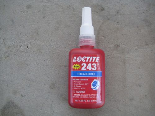 ONE NEW FACTORY SEALED LOCTITE 243 THREADLOCKER EXP. DATE 09/14, MSRP 40 $$$