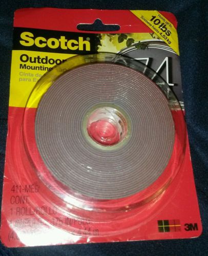 3M Scotch OUTDOOR MOUNTING TAPE double sided Holds 10 lbs All weather use 411