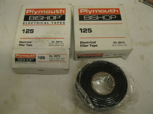 2 Roll 125 #2074 Plymouth Bishop Electrical Filler Tape 1 1/2 x .125 x 5 ft  #2