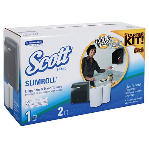 Kimberly-clark slimroll hard roll towel dispenser starter kit, 20.75&#034; x 13.13&#034; for sale
