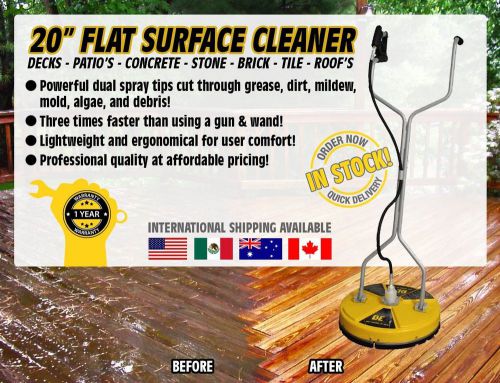 20&#034; Flat Surface Cleaner - Cleans Decks, Concrete, Patio&#039;s, Block, Brick, Tile