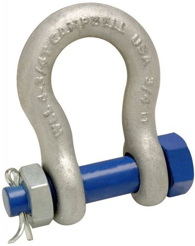 Campbell Bolt Anchor Shackles Carbon Steel Galvanized 3/8&#034; Trade 1 Ton