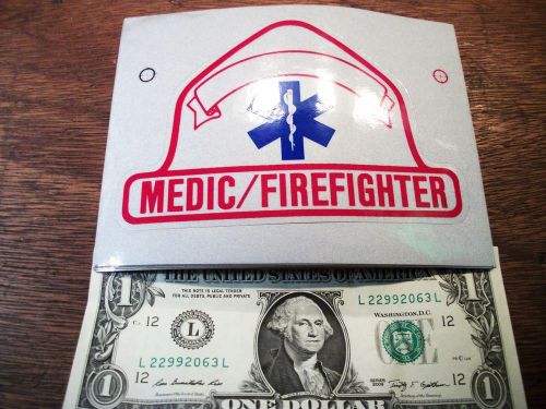 Large reflective avery fire dept medic / firefighter  helmet sticker - decal for sale
