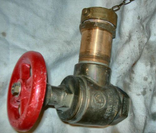 Used allen co 1 1/2  fire hose valve model 618r w cap, extension  and chain for sale