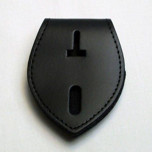 Police sheriff teardrop shape black heavy duty badge holder 715-t by perfect fit for sale