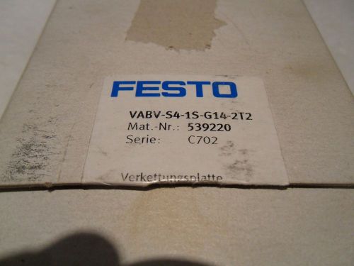 Festo VABV-S4-1S-G14-2T2 Pneumatic Manifold Base VABVS41SG142T2 NIB