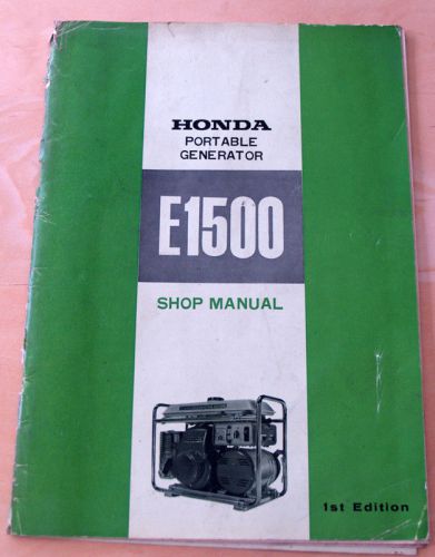 Honda Portable Generator E-1500 Shop Manual