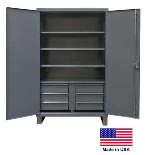 STEEL CABINET Commercial/Industrial - Shelves &amp; Drawers 4/6 - 78 H x 24 D x 48 W