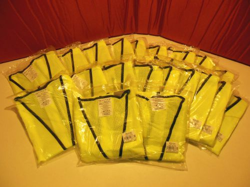 Lot 20 Occunomix Mesh Reflective Safety Vest /Vests,Yellow,L/XL,2XL//3XL ECO-GC