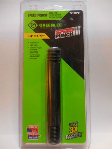 Greenlee 7212sp11 draw stud for speed punch system 3/4&#034; x 4.77&#034; new made in usa for sale