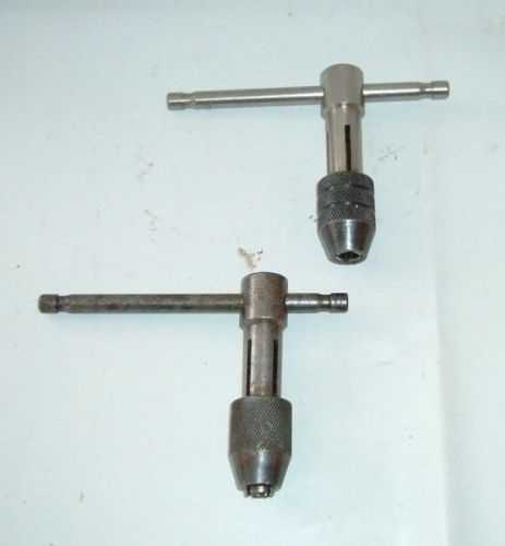 Vtg set of 2 t-handle tap holders in working order for sale
