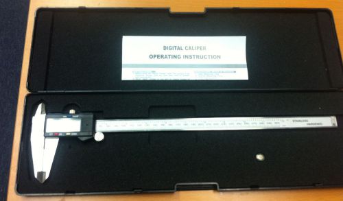 12&#034; digital caliper vernier micrometer tool gauge w/fractional display and case for sale