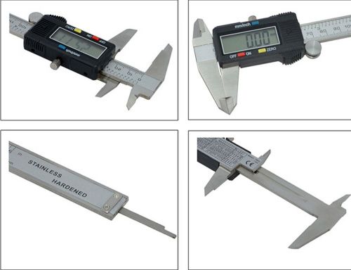 6&#034; inch/150mm electronic lcd digital vernier caliper gauge stainless steel ruler for sale