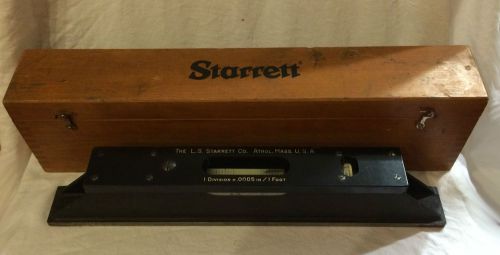 Starrett no. 199 master precision machinist level with wooden case for sale