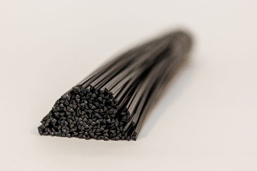 P/E plastic welding rods (4mm) triangle, black weld sticks 30pcs
