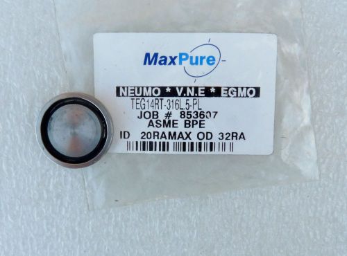 Max pure neumo v.n.e. egmo teg14rt-316l.5-pl asme bpe flange end blank blind 1&#034; for sale