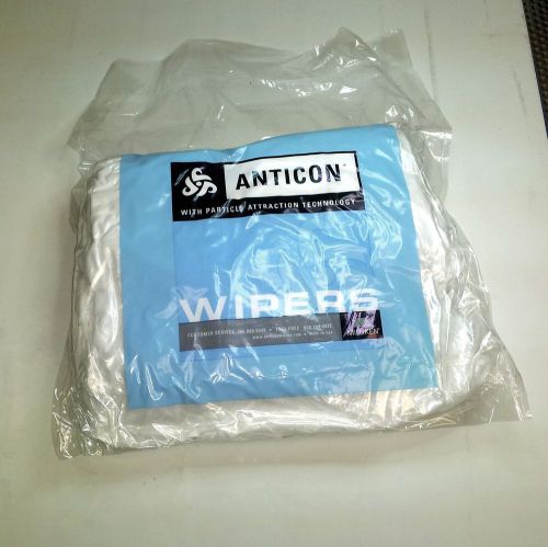 Anticon white magic wipers, 6 x 6, sealed edges, polyester knit, laundered for sale