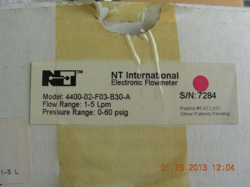 NT INTERNATIONAL 4400 FLOW METER   PN:  4400-02-F03-B30-A
