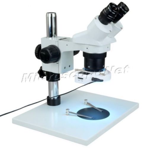 OMAX 20X-40X-80X Stereo Binocular Microscope+Bright Shadowless 54 LED Ring Light