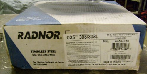 Spool Of Radnor 308/308L  Stainless Steel .035&#034; MIG Welding Wire 30lbs*