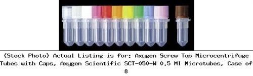 Axygen screw top microcentrifuge tubes with caps, axygen scientific sct-050-w 0 for sale