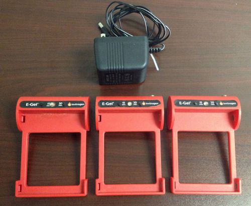 Lot of 3 Invitrogen Cell E-Gel Bases with 1 Power Supply