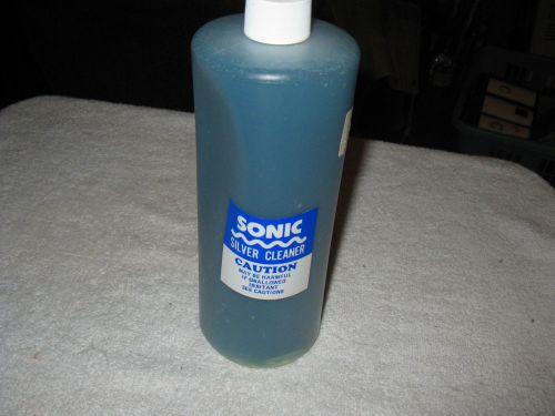 BLUE SONIC SILVER JEWELRY CLEANER CLEANING GOLD SILVER JEWELS RINGS EARINGS 1 QT