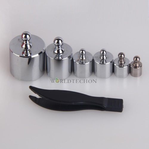 6 pcs 100g 50g 20g 10g 5g precision calibration weights balance test cal set kit for sale