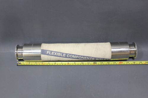 18&#034; FLEXIBLE COMPONENTS WTLCT CHEMFLUOR SANITARY HOSE W/ 2&#034; FLANGE(S17-1-207i)