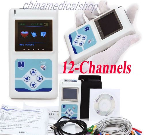 TLC5000 Dynamic ECG/EKG System Holter Recorder/Analyzer 12 channel + software