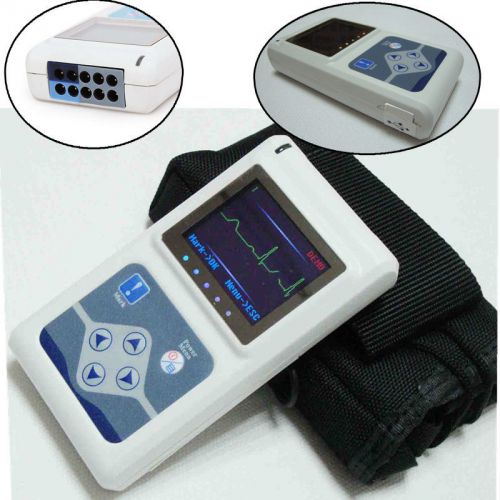 Free ship 12 channel ecg holter ekg abpm holter monitor system machine for sale