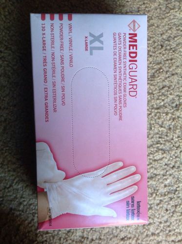 MEDIGUARD NON STERILE VINYL EXAM GLOVES XL MSV514 130 Pcs