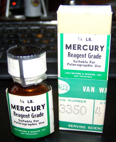 Liquid Mercury Metal Reagent Grade 1/4 lb Ulta Pure  #2